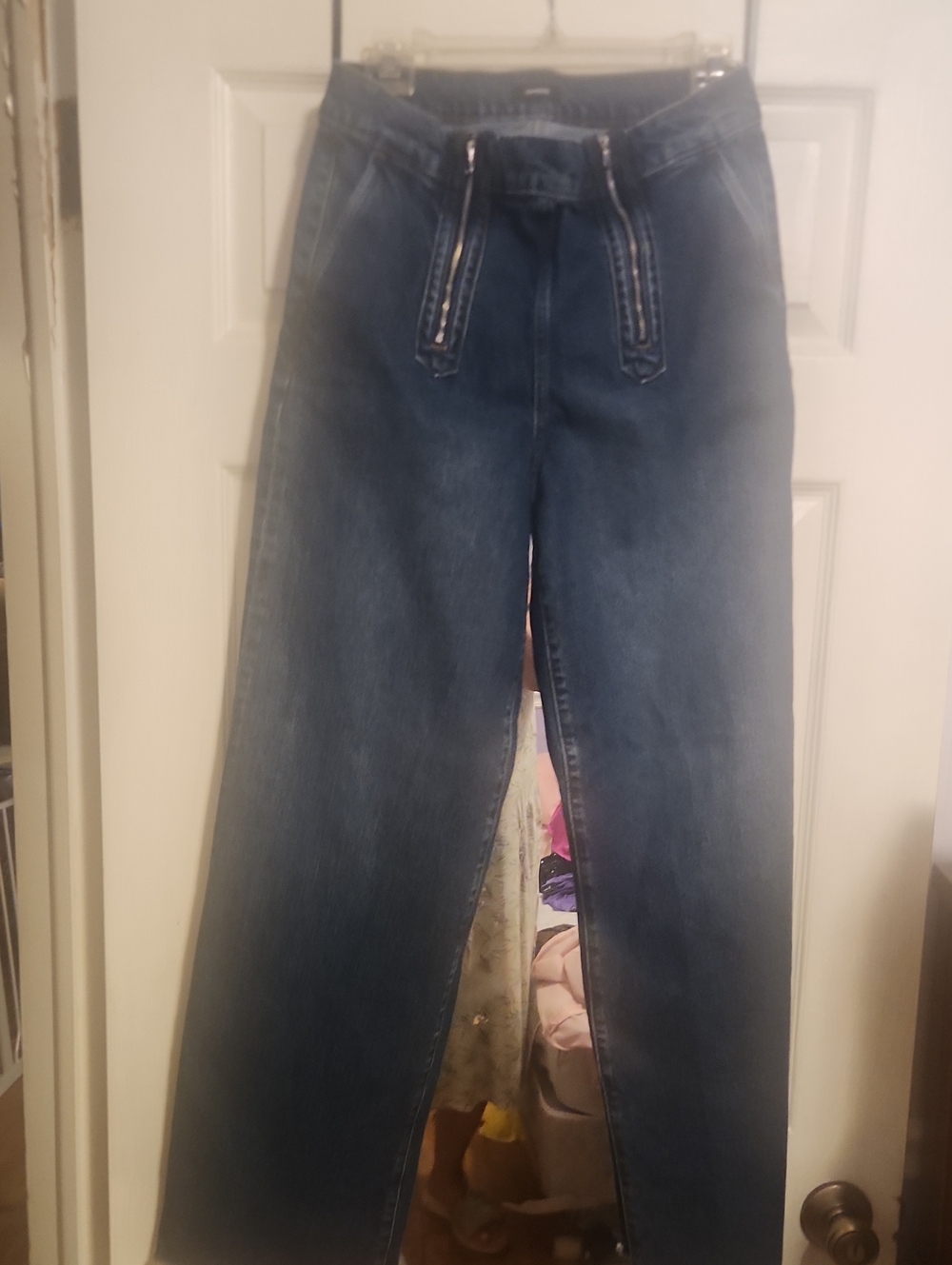Express Straight-Leg Women's Jeans - Dark Blue Wash